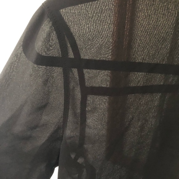 Aeropostale Black Sheer Button-down Shirt - Picture 7 of 9